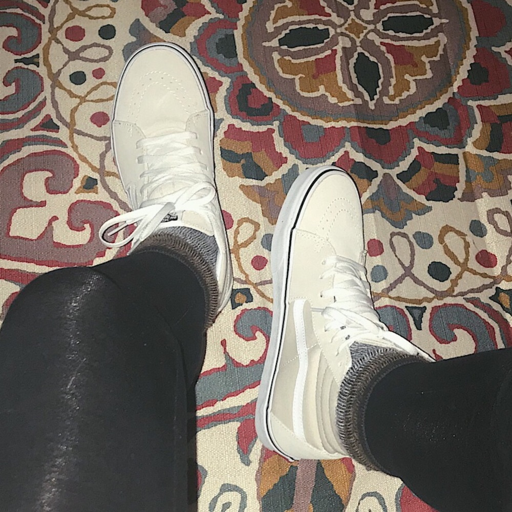Sk8 Hi Vans Cream